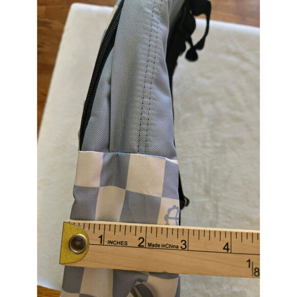 Vans Small Backpack Blue White Checkered Peace Sign NWOT - Picture 9 of 11